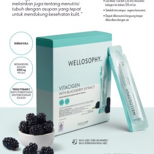 WELLOSOPHY VITACIGEN with Blacberry Extract Collagen 500 mg/saji